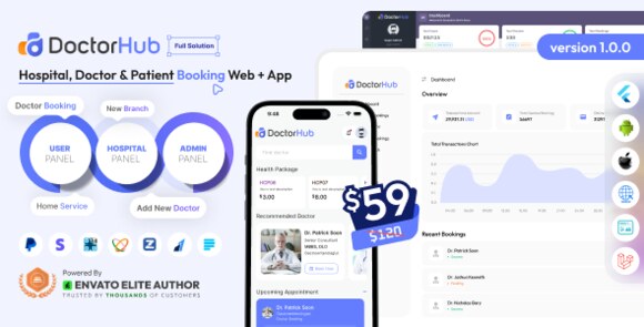 DoctorHub v1.0 – 医院、医生和患者预约完整解决方案应用系统源码-大贝源码