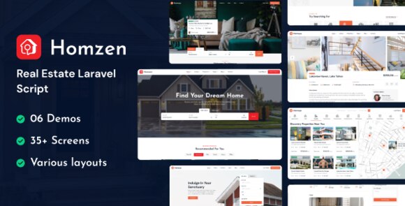 Homzen v1.2.7 Nulled – Laravel 房地产代理门户系统源码-大贝源码