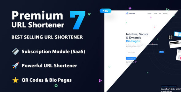Premium URL Shortener v7.6.4 Nulled – 链接缩短器、个人主页和二维码源码-大贝源码