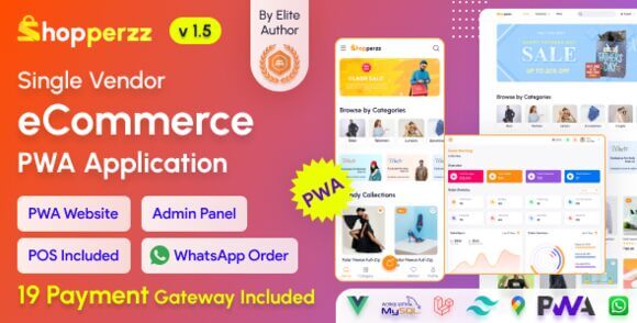 hopperzz v1.8 Nulled – 带有 POS 和 WhatsApp 订购功能的 PWA 电子商务 CMS | 库存管理系统源码-大贝源码