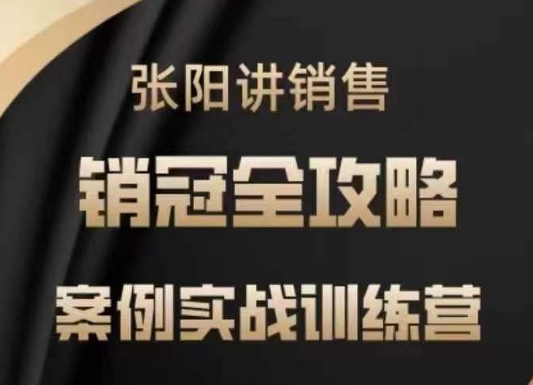张阳讲销售实战训练营，​案例实战训练，销冠全攻略-大贝源码