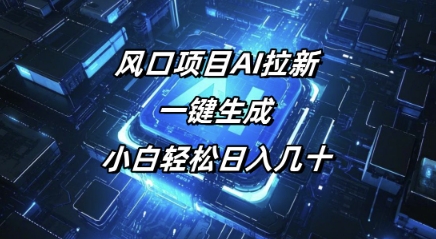 风口项目AI拉新，一键生成，小白轻松日入几十-大贝源码