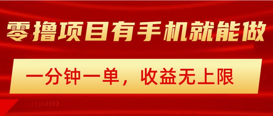 简单零撸小项目，有手机就能做，一分钟一单，收益无上限，详细实操流程-大贝源码