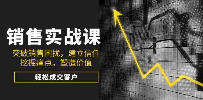 （14297期）销售实战课，突破销售困扰，建立信任，挖掘痛点，塑造价值，轻松成交客户-大贝源码