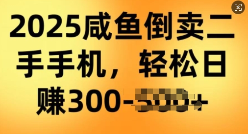 2025闲鱼倒卖二手手机，高客单，高利润，轻松日入3张-大贝源码